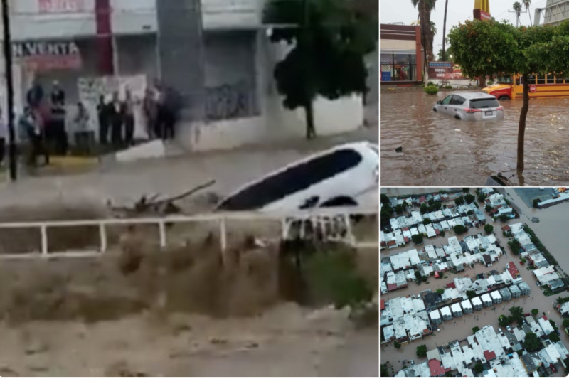 Videos registran las fuertes lluvias y el estado de emergencia en Sinaloa. Noticias en tiempo real
