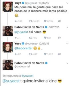 Babo invitó a salir a Yuya