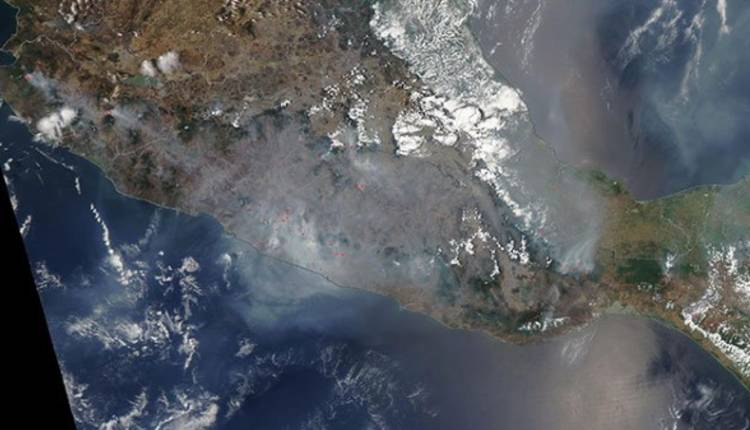 nasa contaminación de méxico desde el espacio