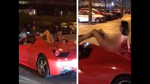 ¡INDIGNANTE! Buscan a sujeto que “paseó” a una mujer sin ropa en su Ferrari. Noticias en tiempo real