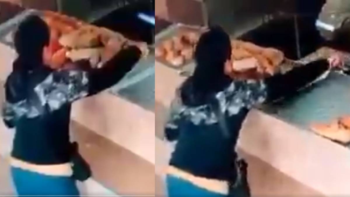 mujer roba celular panadería