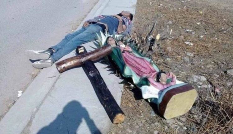 hombre ebrio roba iglesia