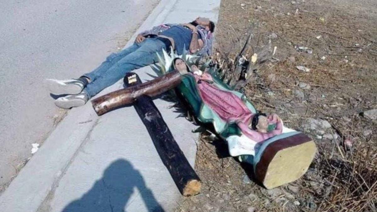 hombre ebrio roba iglesia