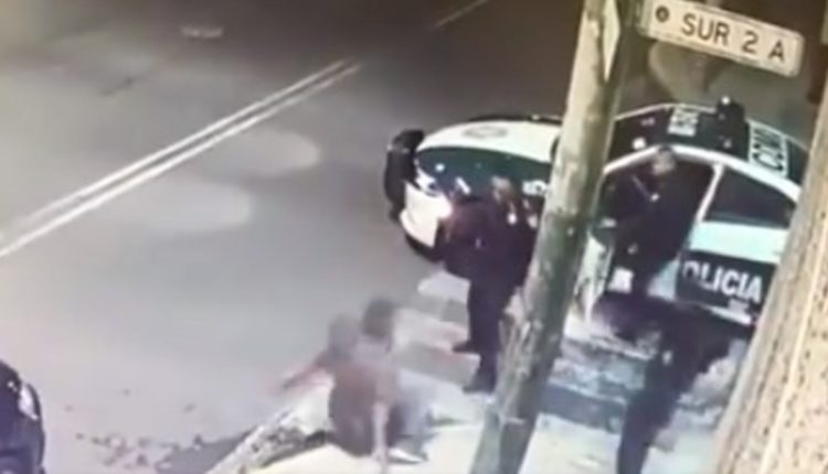 policías golpean hombre iztacalco